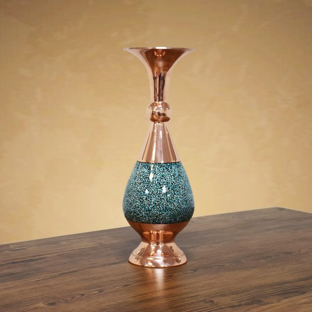 گلدان صراحی فیروزه کوبی