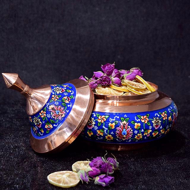 شکلات خوری بشقاب پرنده مس و پرداز