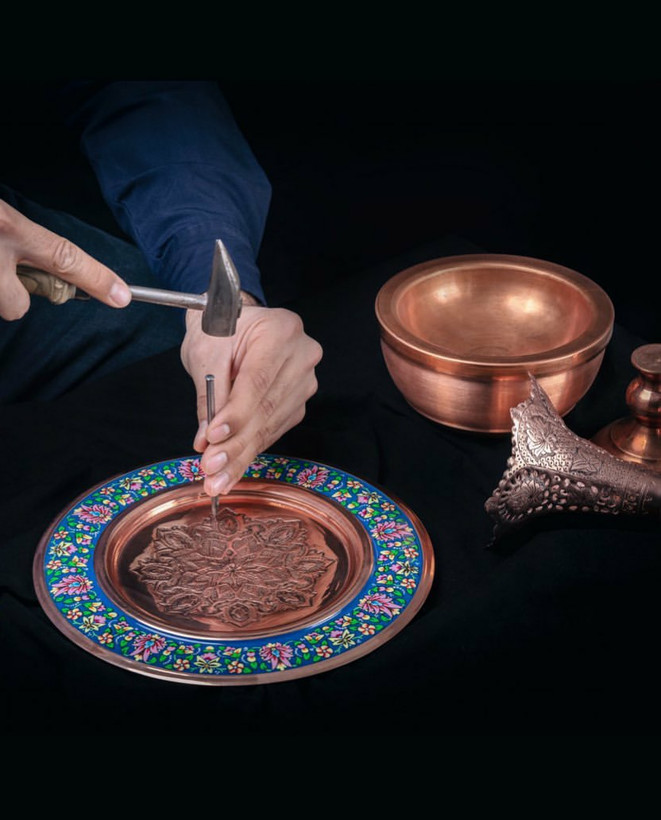بشقاب مس و پرداز