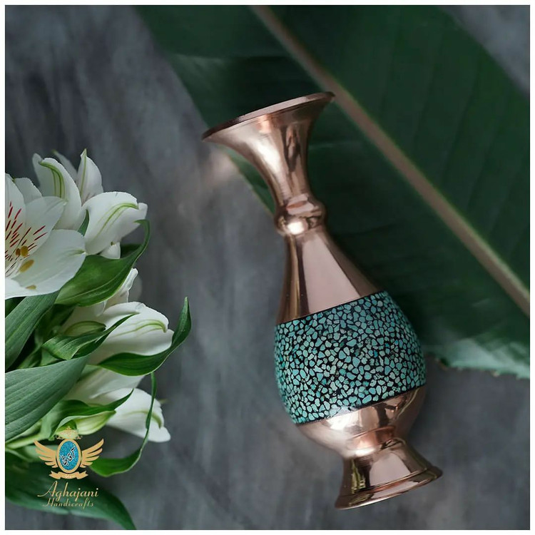 گلدان صراحی فیروزه کوبی