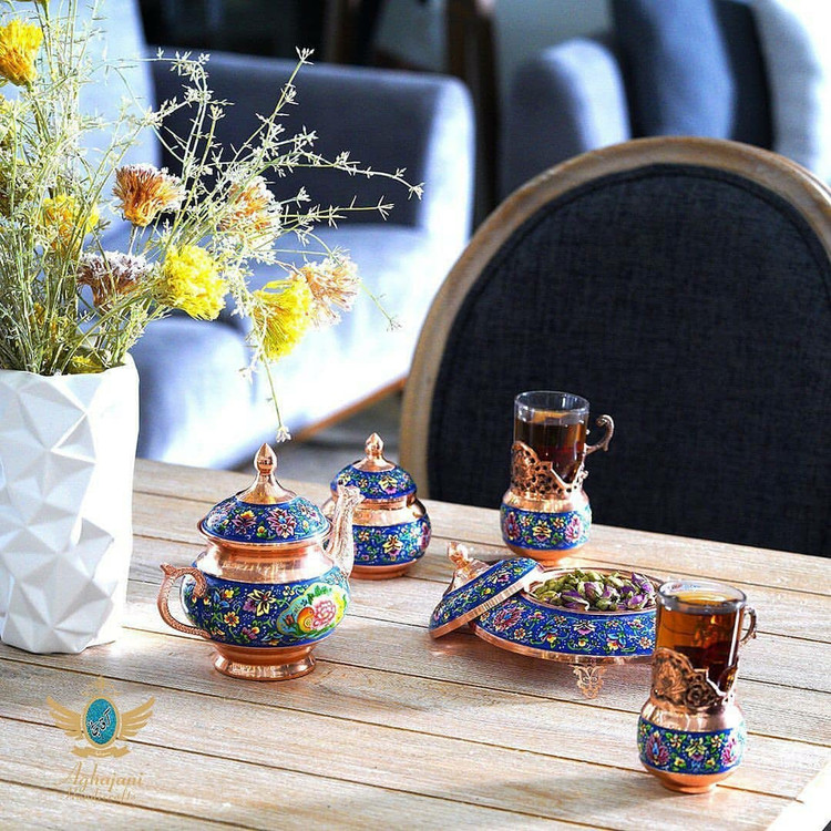 سرویس چای خوری مس و پرداز